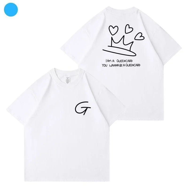 2023 Kpop GIDLE I am freeTy T Shirt Kpop Costume (G)I-DLE MIYEON YUQI Same Short Sleeve Tee Top Unisex Clothes For Fans Gift