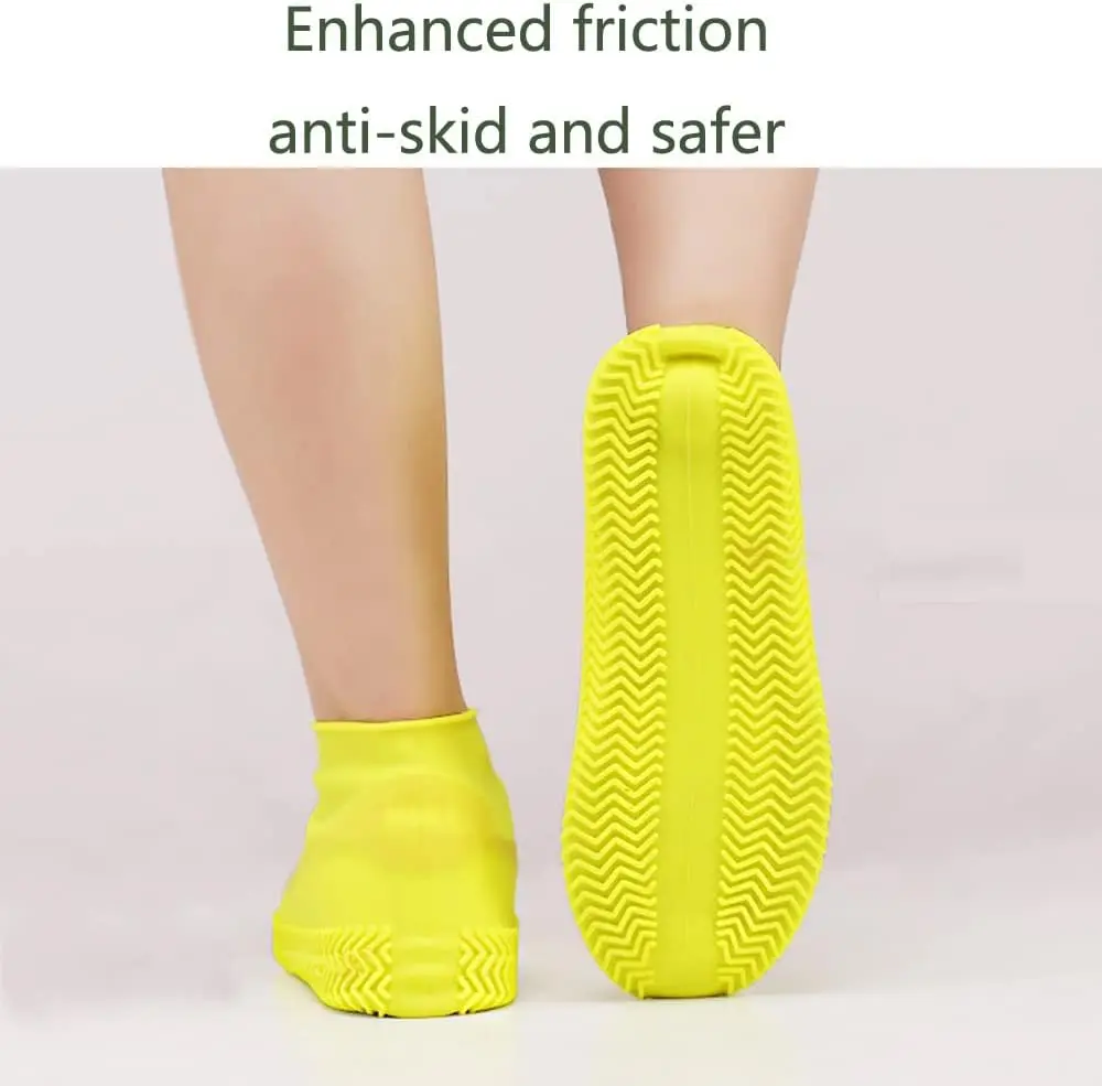 1/3 Pair Waterproof Non-slip Silicone Shoe High Elastic Wear-resistant Men Rain Boots for Outdoor Rainy Day Reusable Shoe Cover