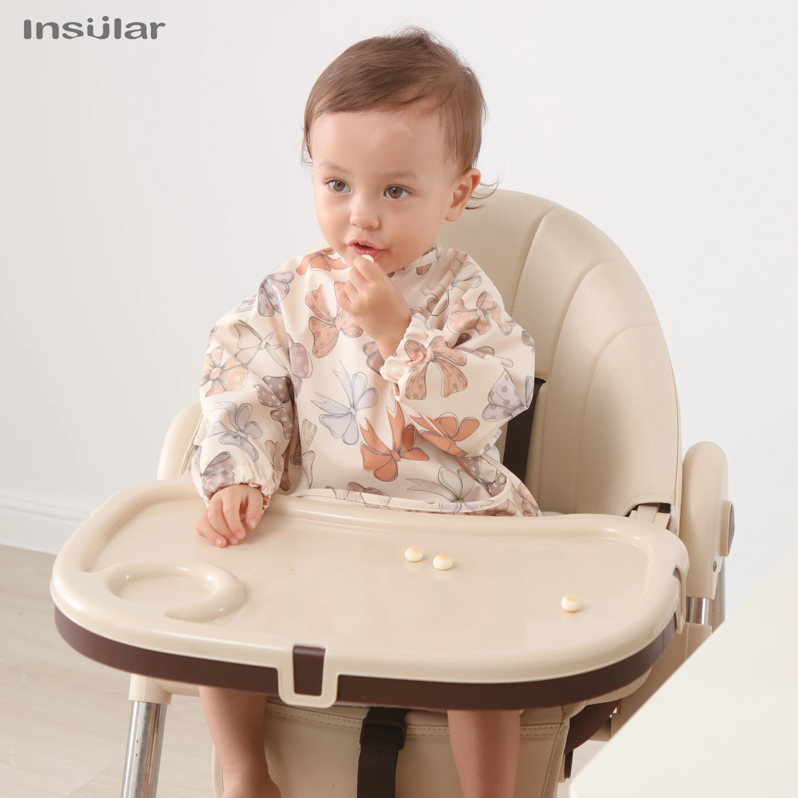 New Baby s Soft Waterproof Bib Kid Long Sleeves Adjustable Feeding Cloth Little Boy Girl Painting Child Meal Eating Apron