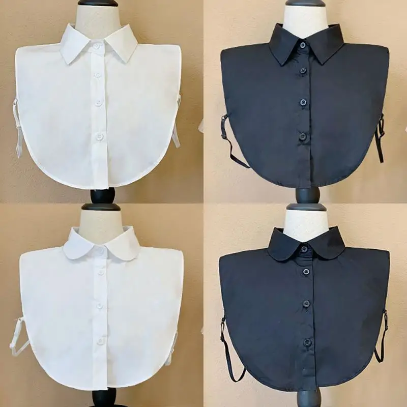 Women Fake Collar Shirt White Black Shirt 2025 Men Adjustable Length Of Shoulder Strap Various new Styles High-quality Shirt Collar
