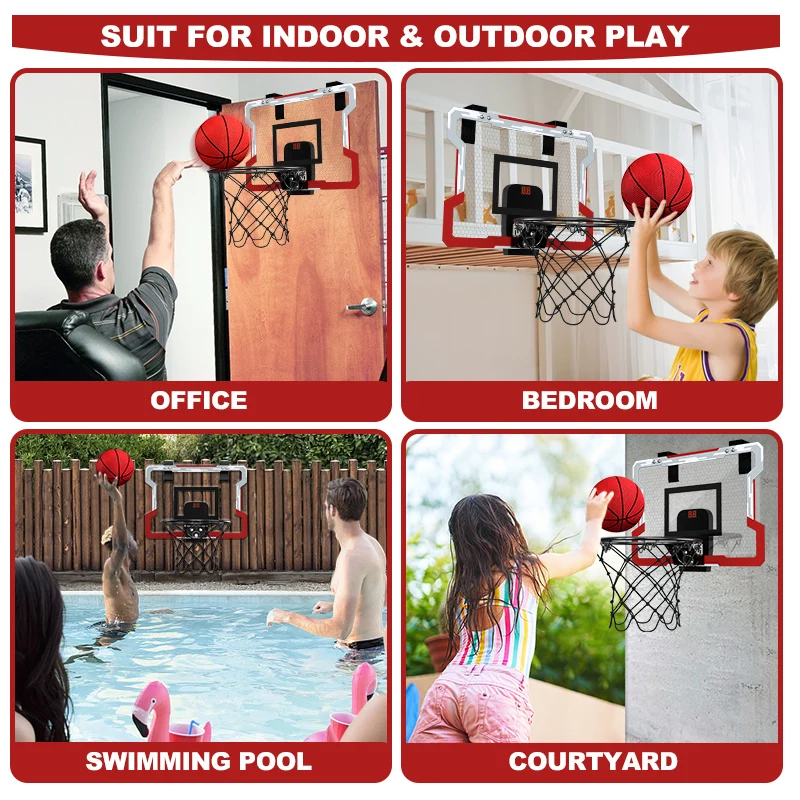 Outdoor Basketball Hoop for Kids Indoor Basketball Hoops,Mini Basketball Hoop 2025 with 3 Balls Toys for 3 new 4 5 6 7 8 9 10 11 12+ Year