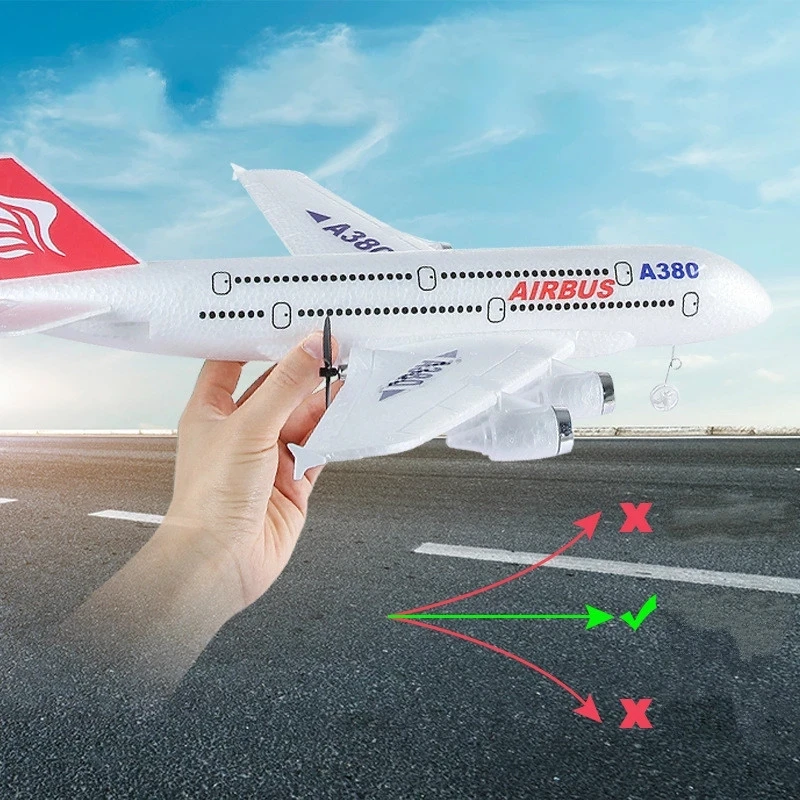 2025 Boeing 747 Airbus A380 RC Plane 2.4G 2CH Remote Control new Airplane Fixed Wing Aircraft RC Toys Gift for Children
