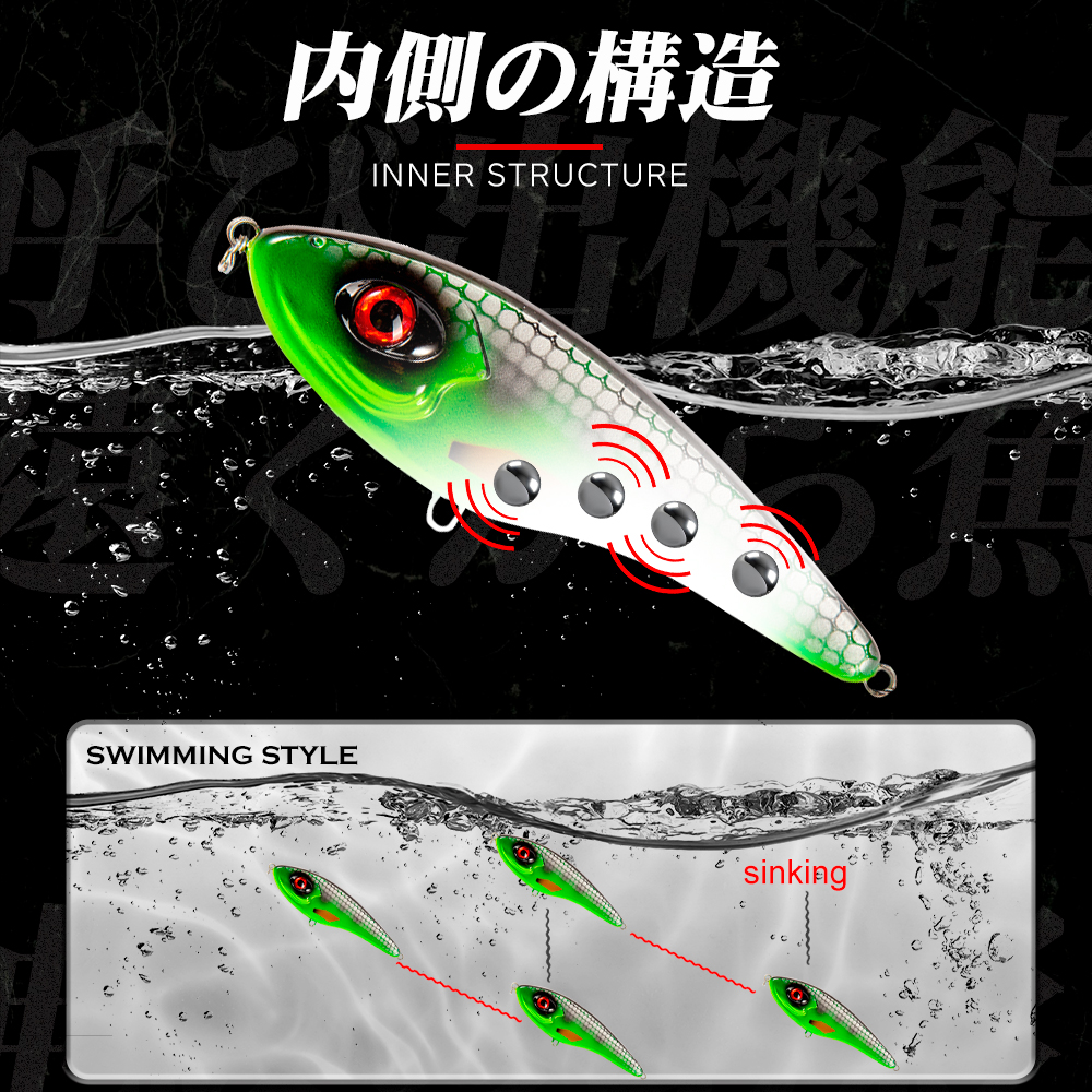 Hunthouse Musky Buster Jerkbait Fishing Lures 115&145mm 32&55g Vib Bait Slow Sinking Jerkbaits For Sea Bass Pike