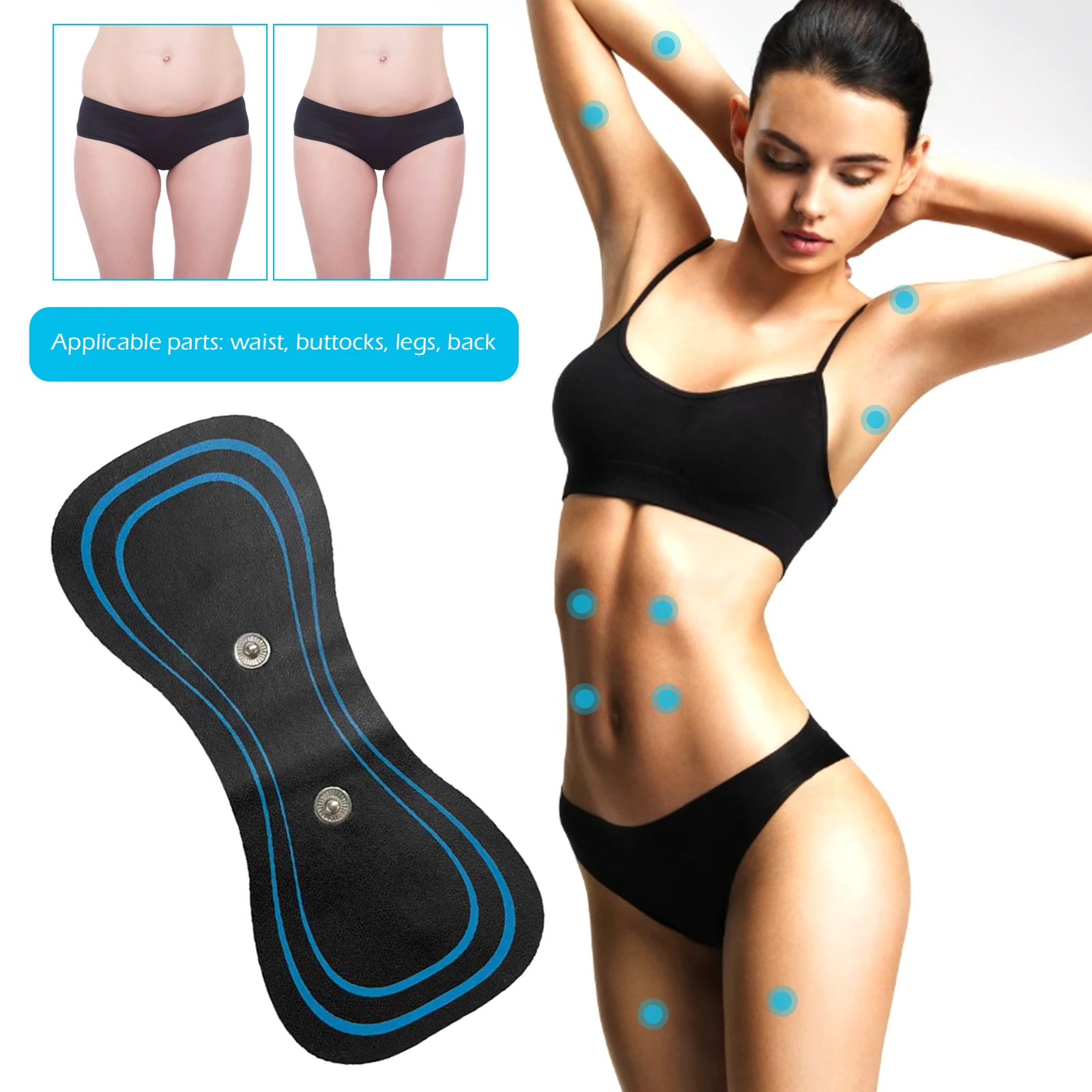 2/4PCS Electric Massager 2025 Pad Mini Cervical new Massage Stimulator For Men Neck Shoulder Breast Massage Pad Adjustable Massage Pad