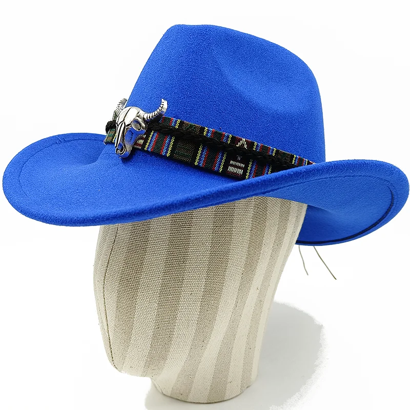 White 2025 Cowboy Hat New new Jazz Top Cowboy Head Accessories Cowboy Hat Felt Hat New Men's and Women's Outdoor Hat Knight Hat