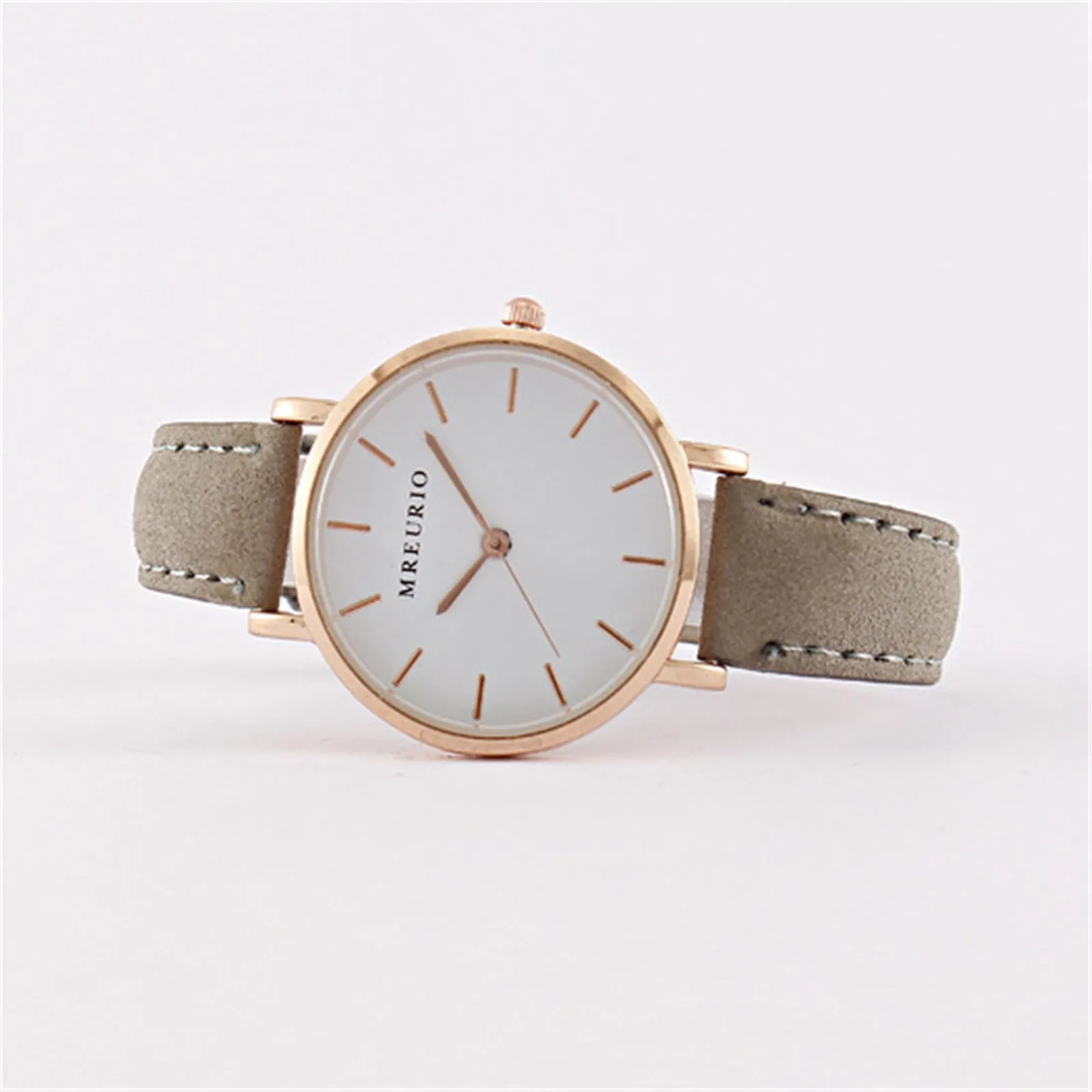 Simple Ladies Watch Women's Watch Middle School Student Belt Watch Stone Fashionable Simple Style Quartz Wristwatch Reloj Mujer