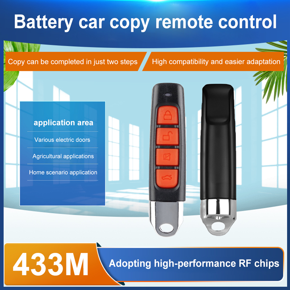 Remote Copy Controller Plastic 433MHz 4 Keys Remote Control Duplicator Multifunctional Copy Duplicator for Garage Gate smile