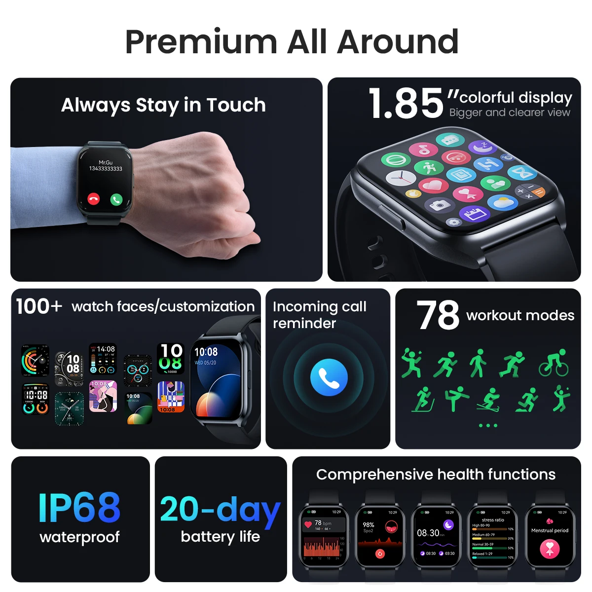 HAYLOU Watch 2 Pro (LS02 Pro) Smartwatch 1.85inch Large Display 100 Workout Modes Smart Watch for Men Heart 2025 new Rate Monitoring