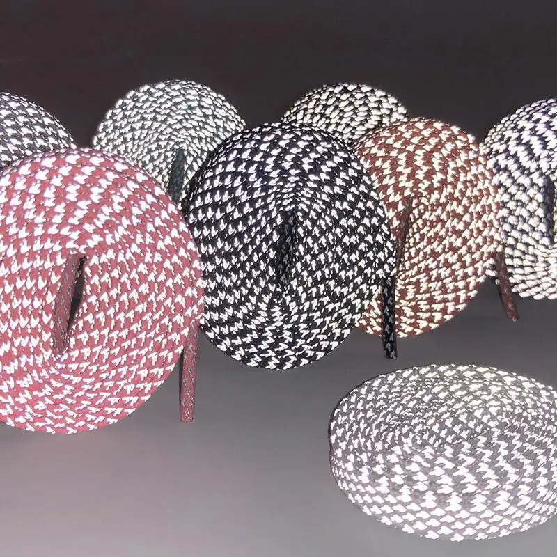 1Pair Reflective Laces Flat Shoelaces for Sneakers Colorful Reflective Shoe laces Luminous Shoelace 100/120/140/160CM Strings