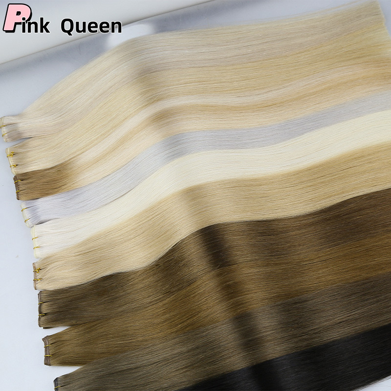 High-end European and American fashion hundred Hair extensions Bailin braid second generation hand-woven hair curtain Bundile Human Hair all human hai