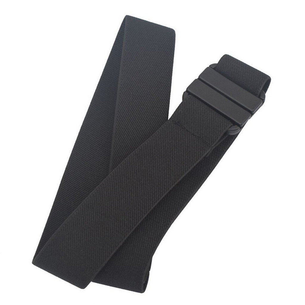 Adjustable Stretch Waist Belt Flat Buckle Non-Slip Simple Elastic Belts Band For Women And Men Pants Clothes Canvas Waistband