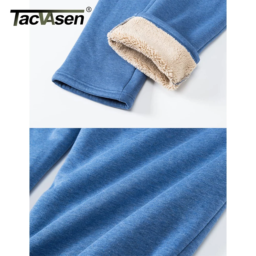 TACVASEN Winter Fleece Warm new 2025 Pants Womens Sports Sweatpants Fluffy Sherpa Pants Outdoor Running Thermal Casual Trousers Females