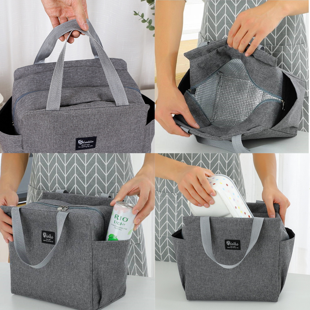 Multifunction Large Capacity Cooler Bag Waterproof Portable Zipper Thermal Lunch Bags Women Feather Dinner Box Picnic Food Packs