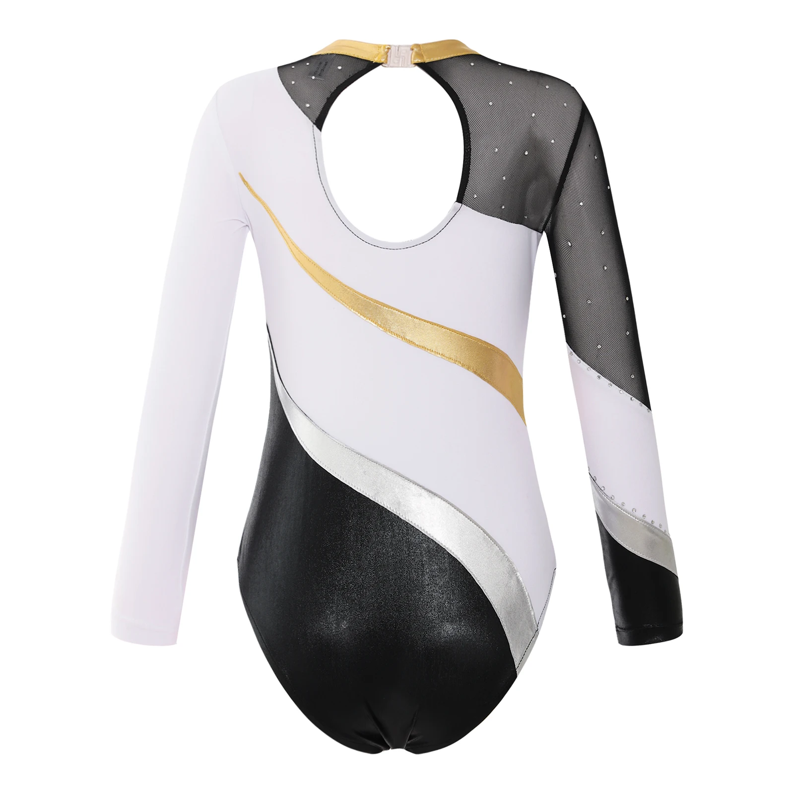 Kids Girls Gymnastics Leotard Costume 2pcs Sport Shorts Outfit Figure Skating Jumpsuit Dancewear Ballet Dance Rhythmic Bodysuit