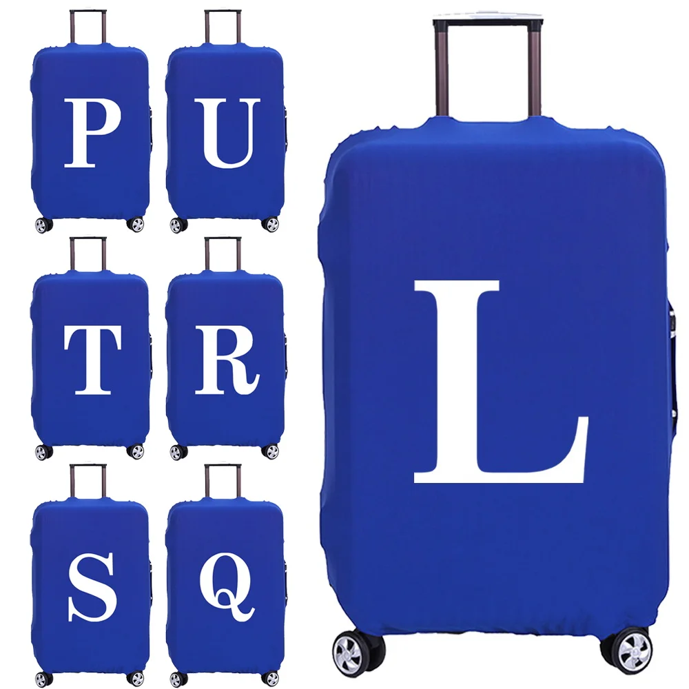 Travel Luggage Cover Elastic Trolley Baggage Covers for 18-32" White Letter Print Traveling Accessories Suitcase Protective Case