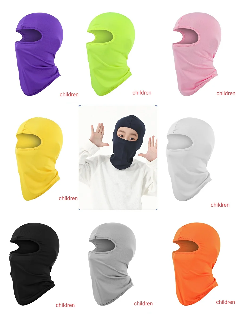Children's Head Face Windproof 2025 Mask Ski Hiking Cycling Sport Breathable Hats Helmet new Liner Cap Hood Beanies Kid