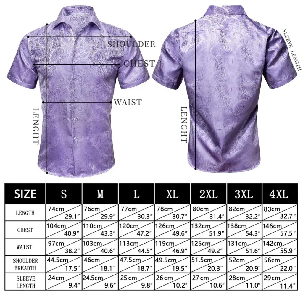 Luxury Men's Shirts Short Sleeve Silk Solid Satin Blue Gold Teal Green Gray Pink Slim Fit Casual Summer Tops Clothes Barry Wang