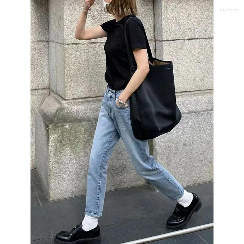 Evening Bags Totes 2024 Casual Women Shoulder Bag Leather Tote Handbag Female Shopping Soft Lady Commute High Capacity
