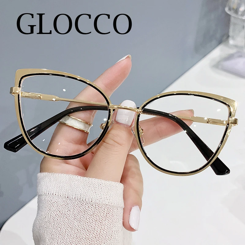 Vintage 2025 Cat Eye Anti-blue Light Metal Glasses Frames Women new Optical Clear Lens Reading Eyeglasses Presbyopia Eyewear Female 0~+6