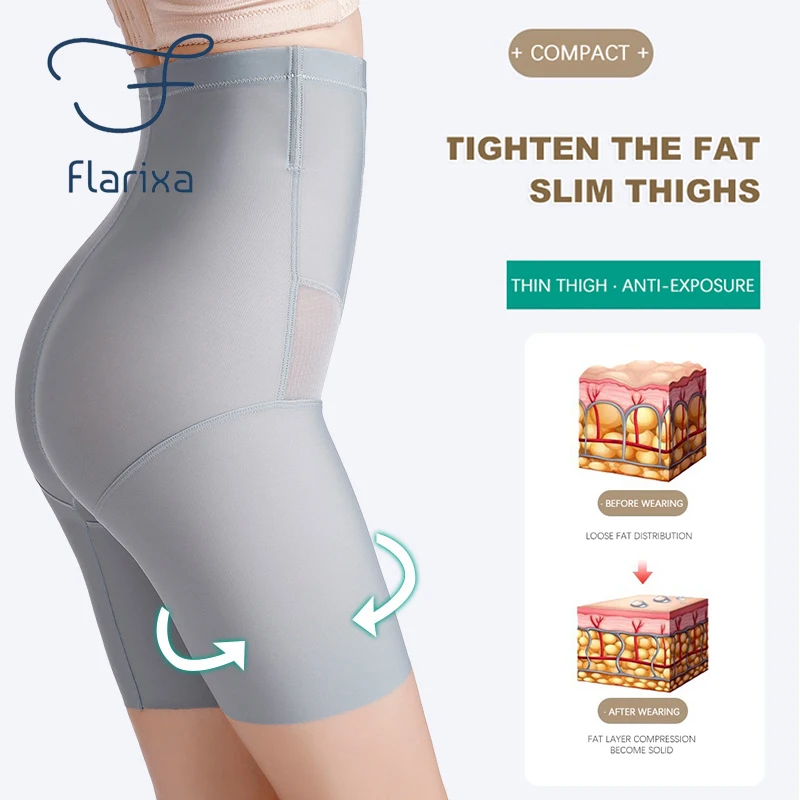 Flarixa M-3XL Waist Trainer High Waist Strong Flat Belly Panties Take 2025 Off Boxer new Panties Plus Size Body Shaper Slimming Underwear
