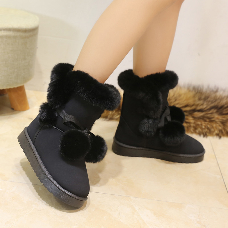 2023 New Women Fur Fleece Lined Thermal Flat Snow Shoes Comfortable Lightweight Winter Keep Warm Boat Shoes Loafers Shoes