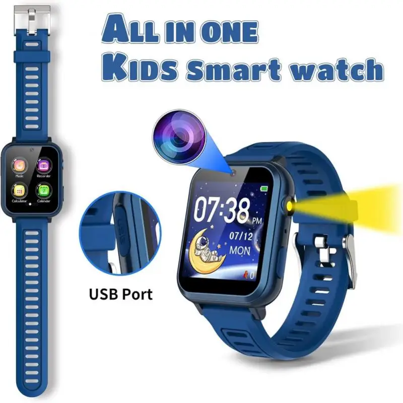 Hot 2025 Kids Smart Watches With 16 new Games Camera Music Alarm Flashlight Step Count Birthday Gifts For Age 3-12 Boys Girls