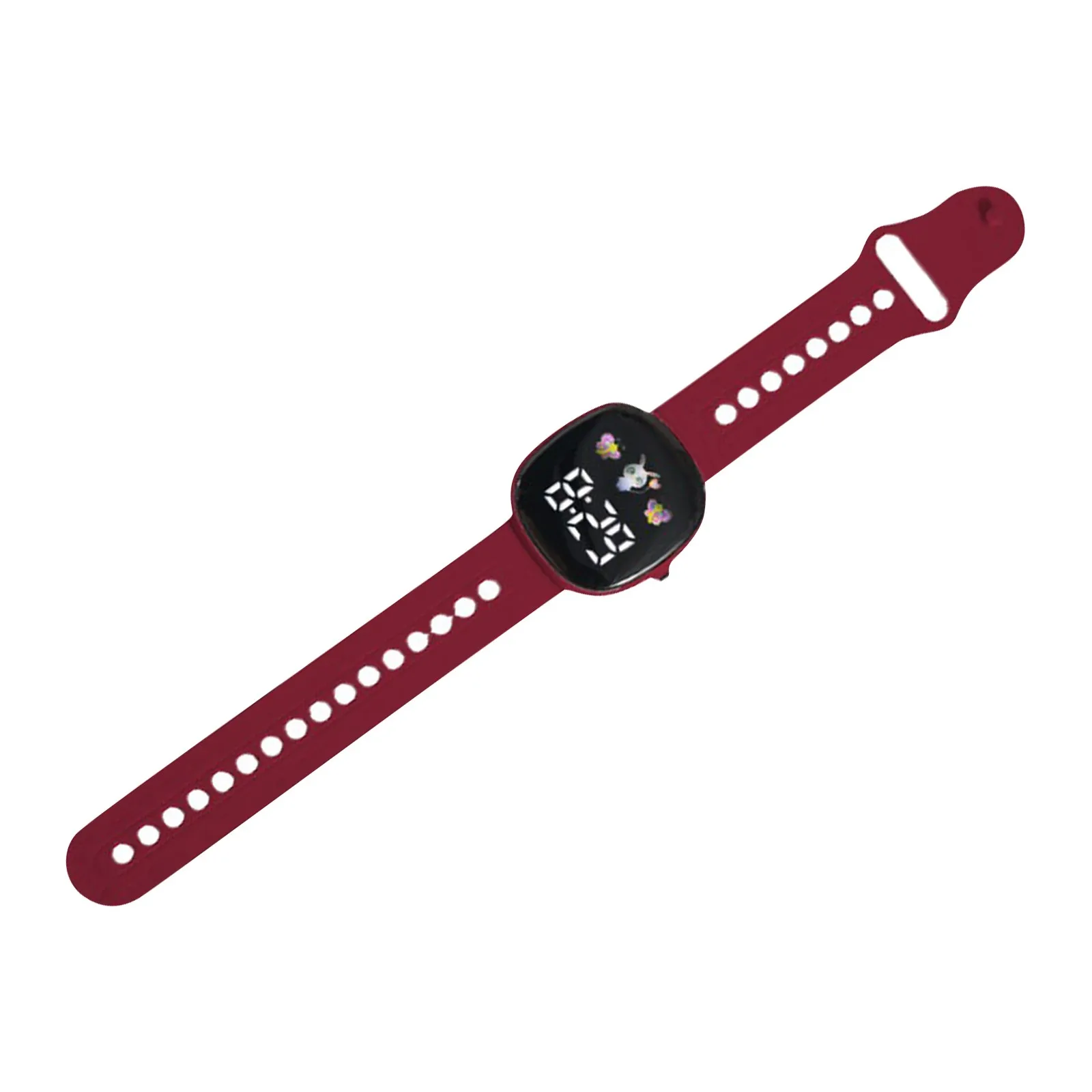 Student Children Display Time Year Touch Screen Solid Acrylic Material Digital Watch Cute Alien Pattern Digital Watch For Kids