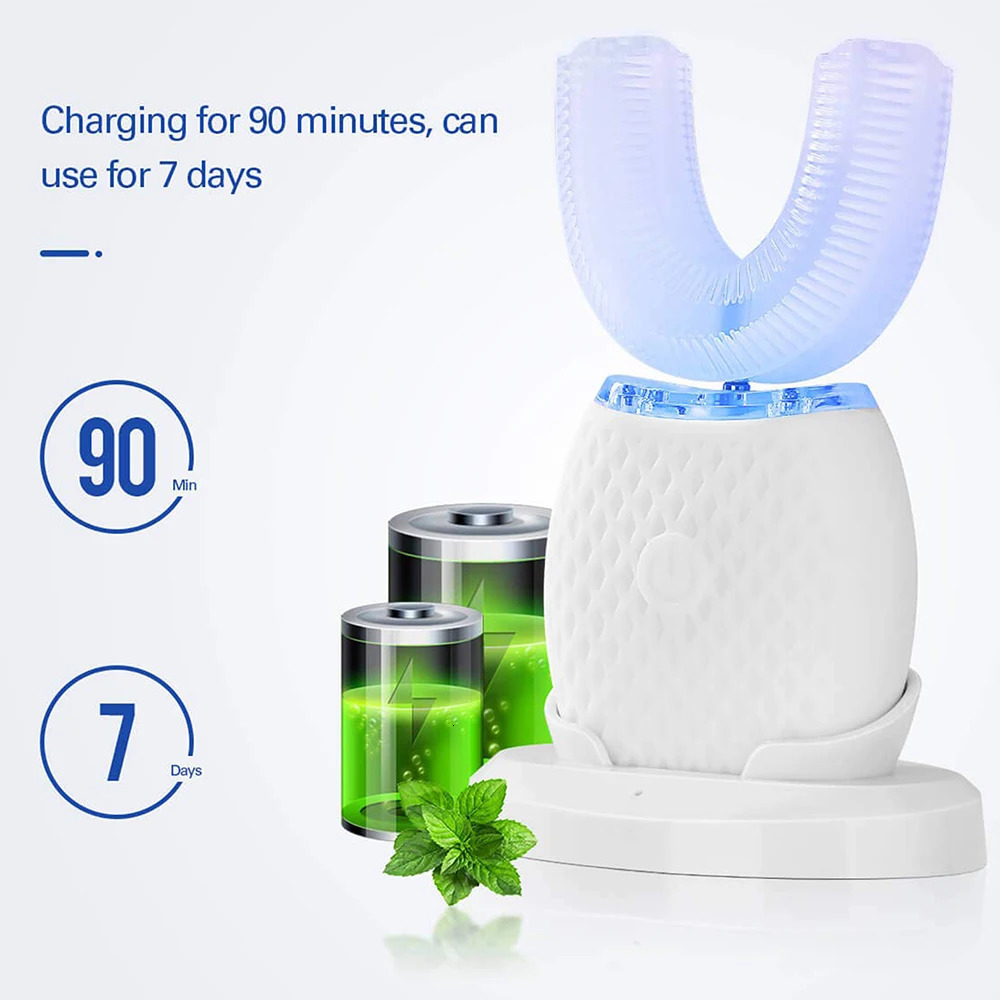 U Shaped Electric Toothbrush Teeth Whitening Automatic LED Sonic Toothbrush240325