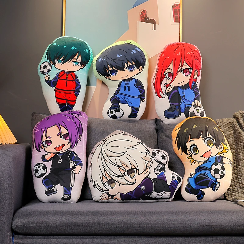Cute 2025 BLUE LOCK Plush Toy Double-sided Printed Pillow Isagi Yoichi new Chigiri Hyoma ITOSHIRIN Seishiro Nagi Stuffed Anime Cushion