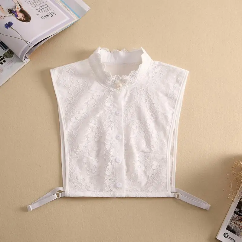 Women Fake Collar Shirt White Black Shirt 2025 Men Adjustable Length Of Shoulder Strap Various new Styles High-quality Shirt Collar