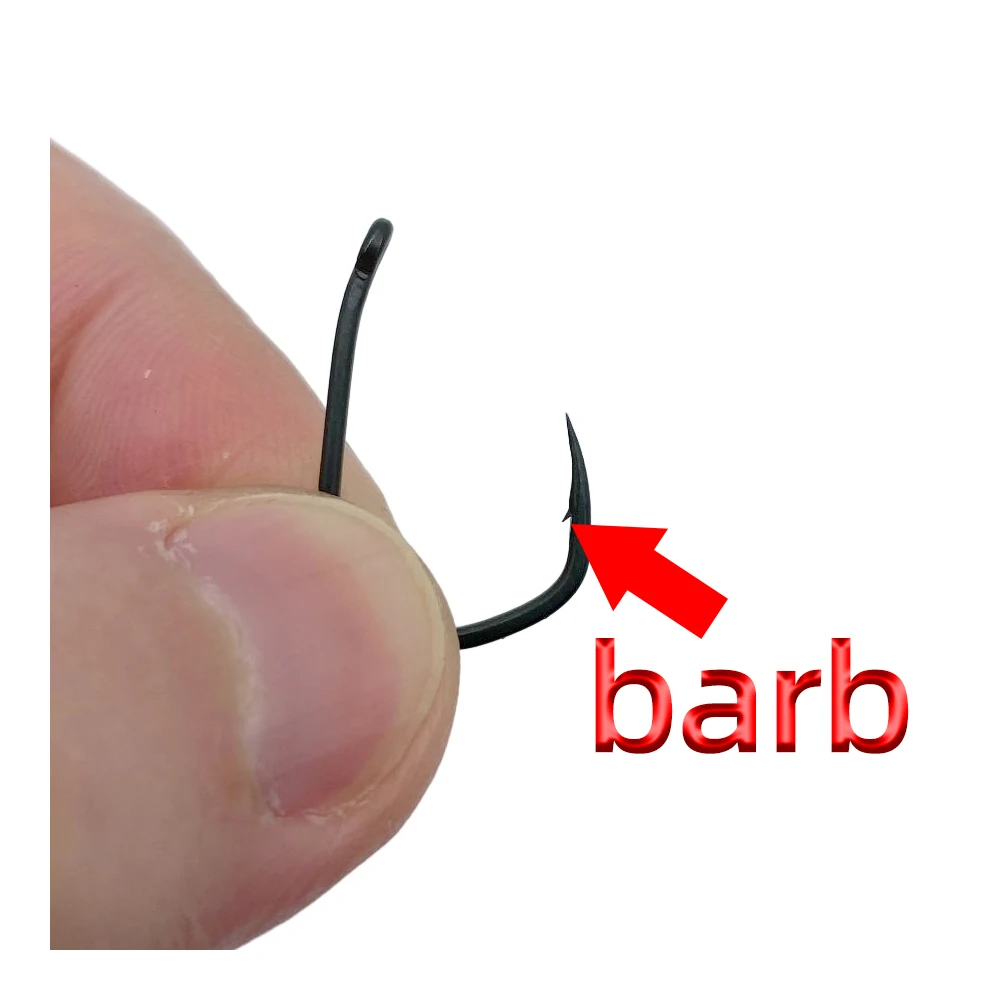 50pcs European Carp Fishing Hook Triangular Carp Hook Rhombus Barbs electroplating coating Circled bottom carp hook
