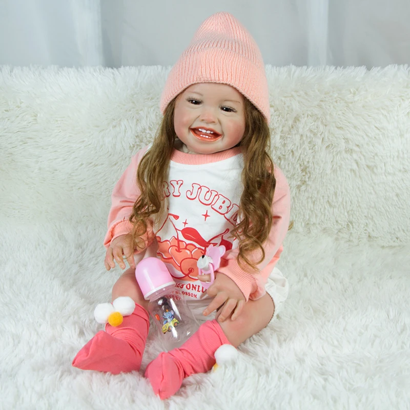 24 Inch Reborn Dolls 60 cm Cloth Body 2025 Realistic Lovely Girl Baby Mila Doll For Sale Doll new Kid Birthday Xmas Gifts
