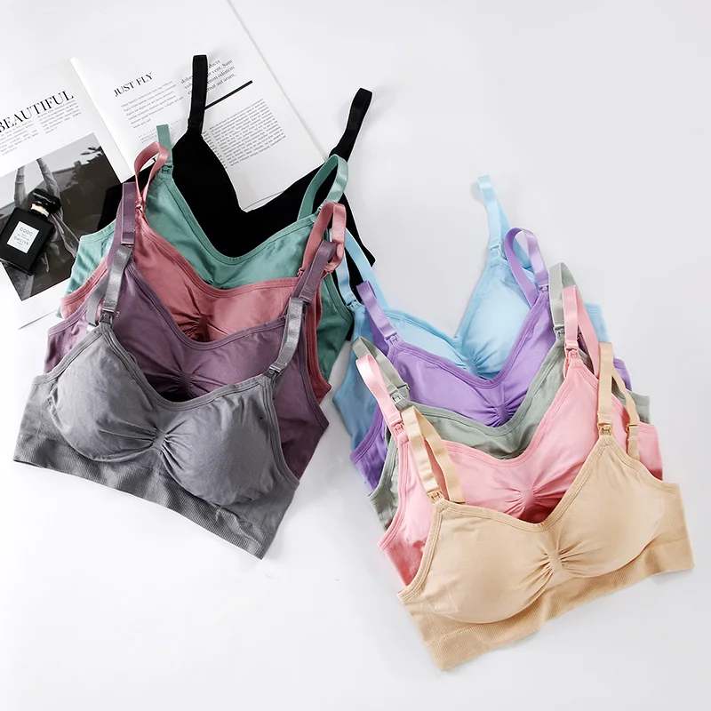 Nursing Bra Wirefree Breastfeeding Underwear new Maternity Women Prevent 2025 Sagging Pregnancy Clothes Breathable Material Feeding Bras