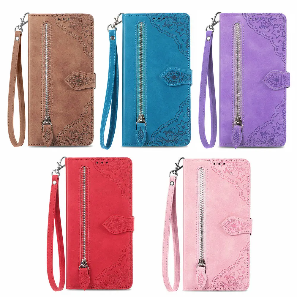 For Honor 90 Lite 70 X8 X6 Luxury Case Hono X 7 8 X6s X9 Zip Leather Texture Book Funda Honor 90 Pro X7 6 X8a X7a X6a Flip Cover