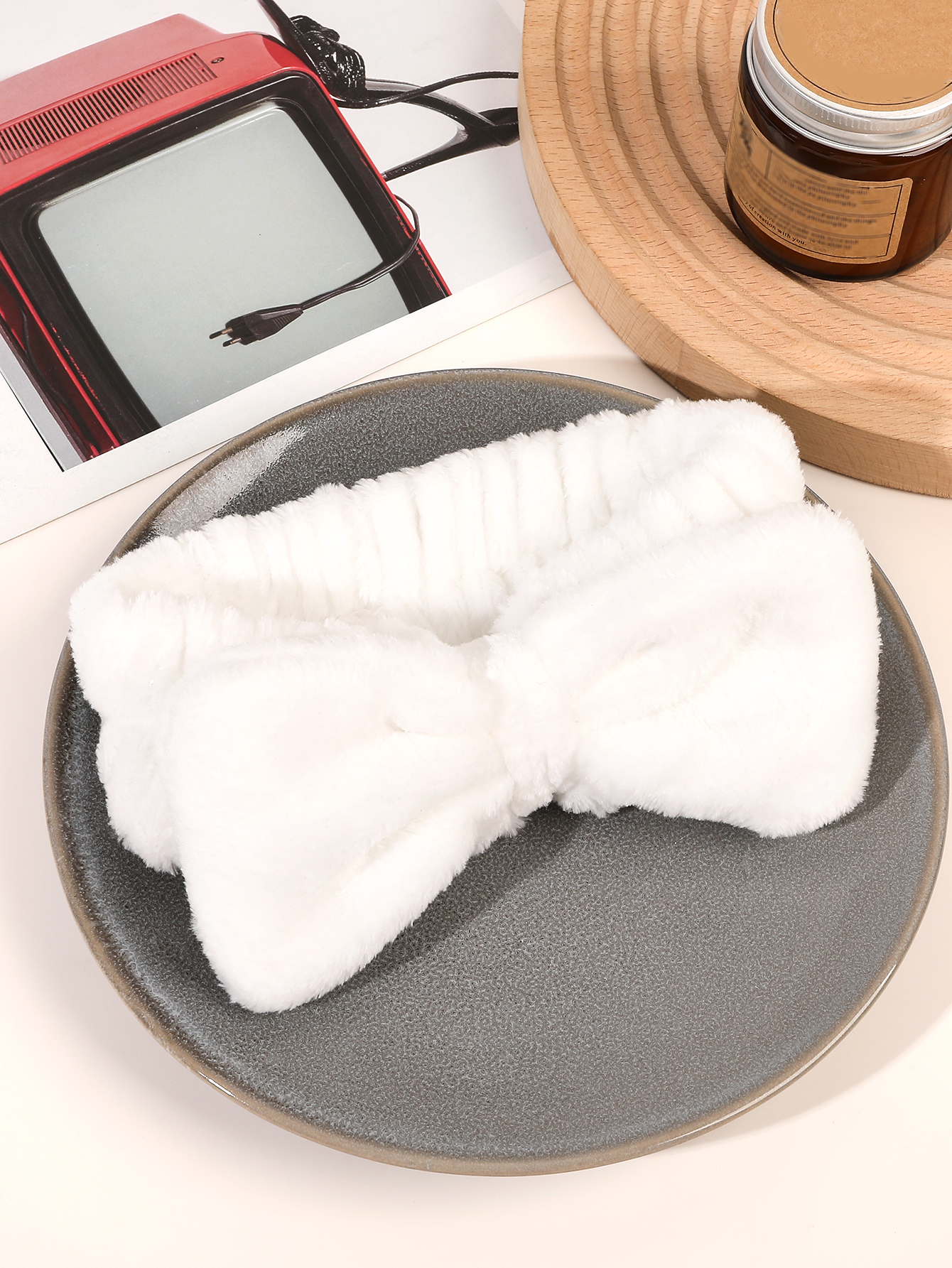 Spa Headband for Washing Face, Girls Makeup Headband Bow Tie Hair Band, Microfiber Women Skincare Headbands to Facial Clean