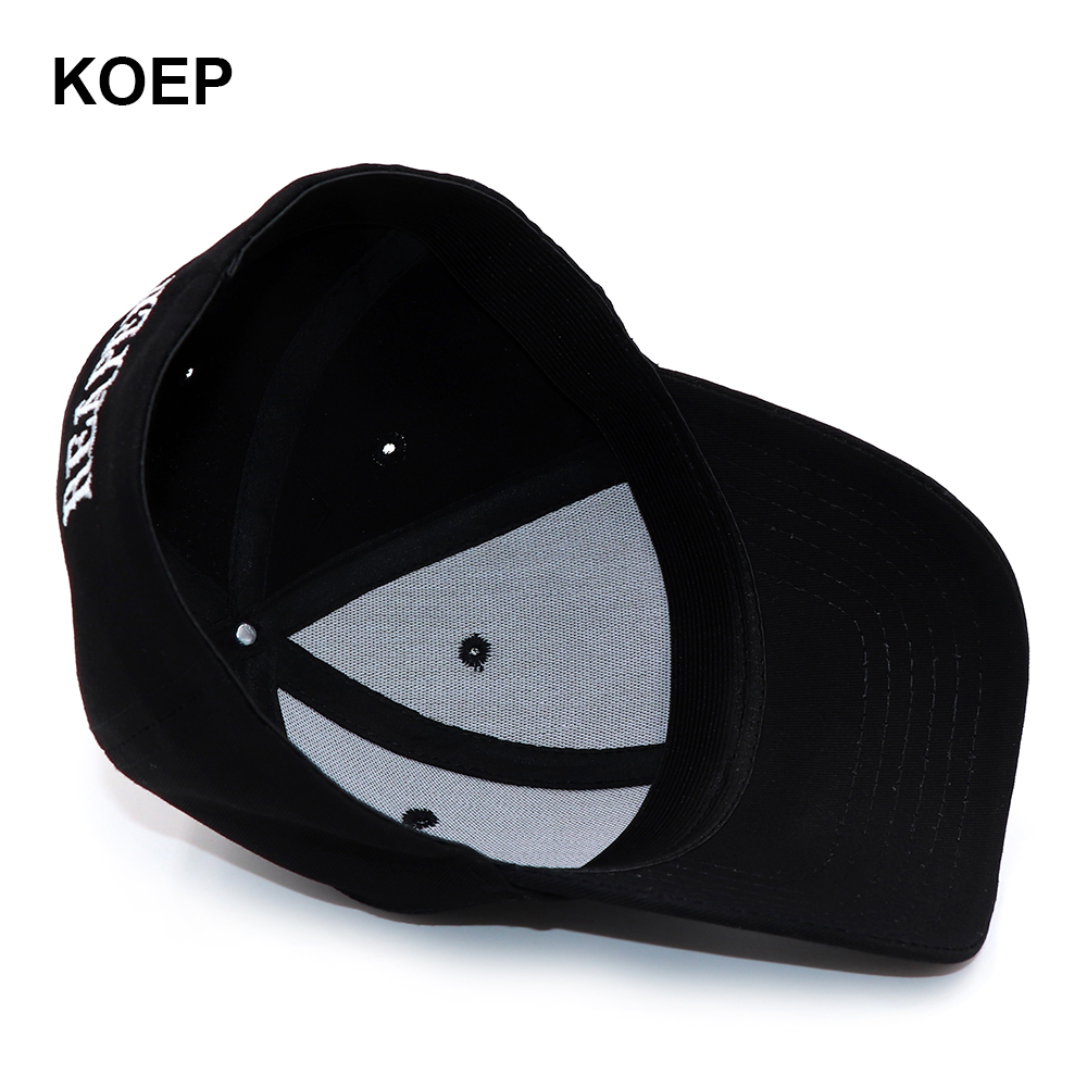 KOEP SOA Black Hats Sons Of Anarchy For Reaper Crew Fitted Baseball Cap Women Letters Embroidered Hip Hop Hat For Men