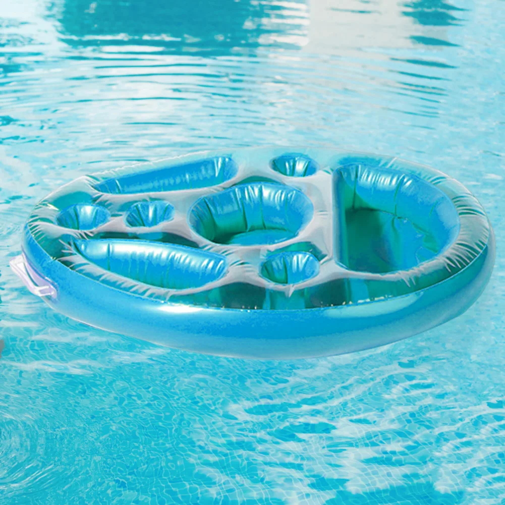 PVC Inflatable Pool Drinking Cup Float Beach Table Bar Tray Durable Stable Multifunctional Summer Pool Party Decorations