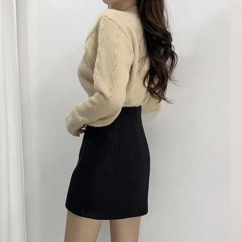 Skirts Women Split Elegant Office Ladies Spring new Mujer Faldas Casual Hot Sale A-line 2025 Black Hot Sale Design Comfortable