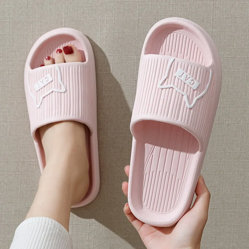 Summer Slippers Thick Platform Sandals Women Summer 2023 Home Slippers Indoor Eva Soft-Soled Couple Non-Slip Slipper Flip Flops