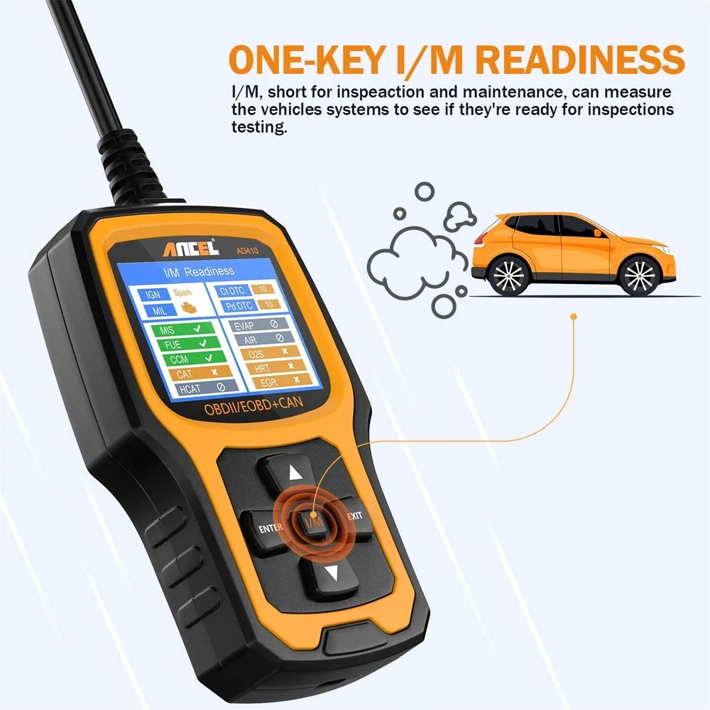 Ancel AD410 OBD2 Scanner Professional Code Reader EOBD JOBD Universal OBD2 Check Engine Light Automotive Diagnostic Tools