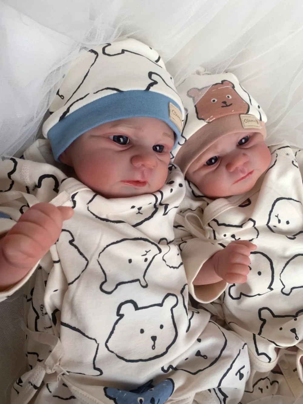 19inch Reborn Baby Doll Twins Elijah 3D Make-up Skin Multiple Layers Painting Handmade Collectible Art Doll Bebe Reborn Dolls