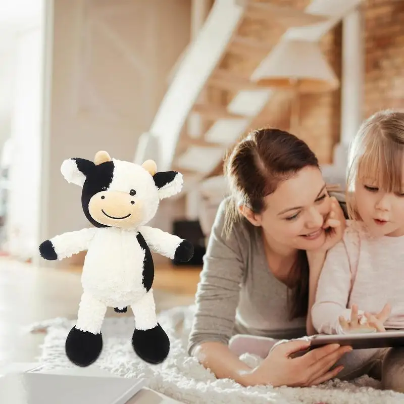 New Cow Stuffed Animal Cow Doll Toy Soft Cattle doll Plush Animals Throw Pillow Cow Design To Relax At Home School Or Amusement