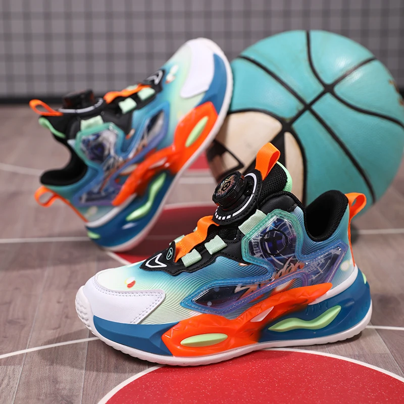 New Hot Boys Basketball Shoes for Kids Sneakers Thick Sole Non-slip Children Sports Shoes Child Boy Basket Trainer Shoes