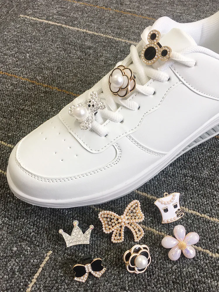 New Design 2025 Rhinestone Shoelace Decorations Diy Jewelry Shoe Lace new Decor Women Sneakers Charms Metal Buckle Accessories For Shoes