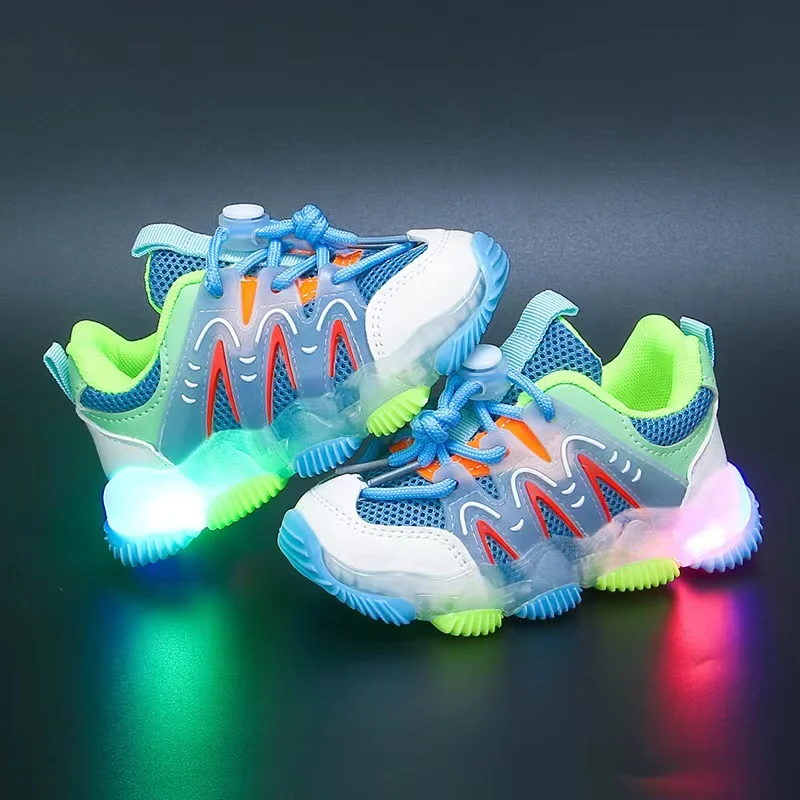 Spring Autumn 2025 Baby Sneakers New Baby Led Shoes 1-6 new Years Baby Boys Glowing Light Sports Shoes Infant Baby Girls LED Light Shoes