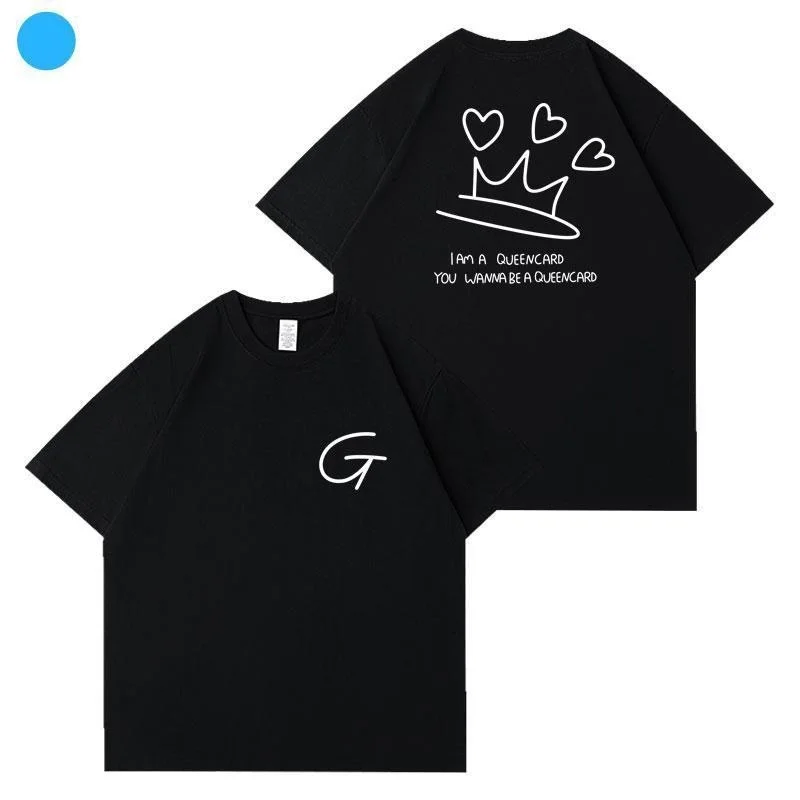 2023 Kpop GIDLE I am freeTy T Shirt Kpop Costume (G)I-DLE MIYEON YUQI Same Short Sleeve Tee Top Unisex Clothes For Fans Gift