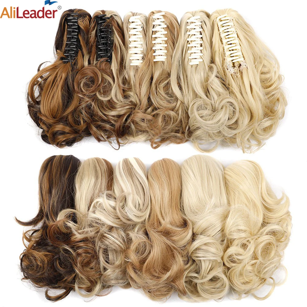 Updo Short Curly Synthetic Ponytail Clip Claw Extensions Jaw Clip Gorgeous Wavy Ponytail Hairstyle Clip Grab Wavy new 2025 Pony Tail