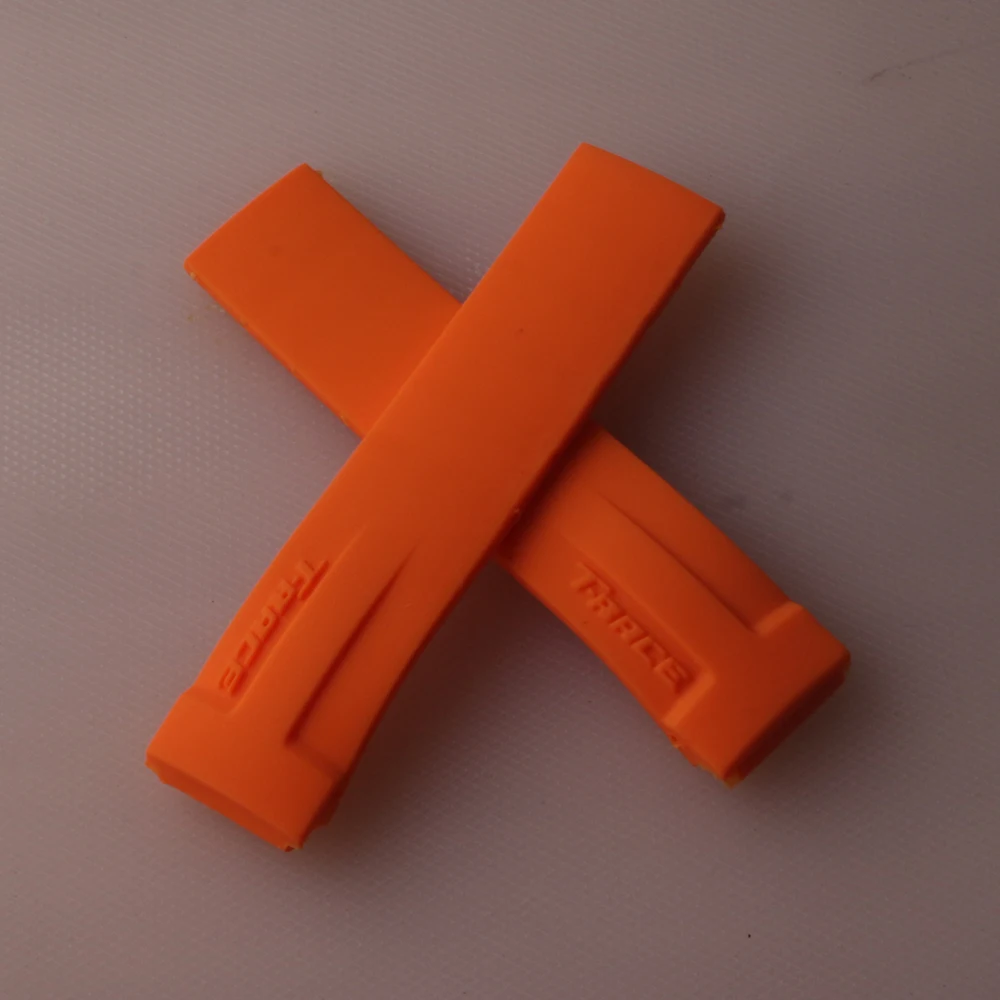 20mm Soft Rubber Silicone Watchband Strap Black Red Orange Waterproof Watch Band for Tissot Strap T048 T-Race T-Sports Bracelets