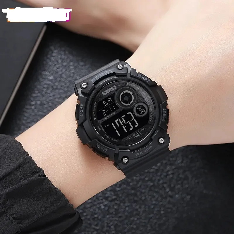 Trendy Style Kids Electronic Wrist Watch Teenager Students Water Resistant Outdoor Sports Digital Watches for Men