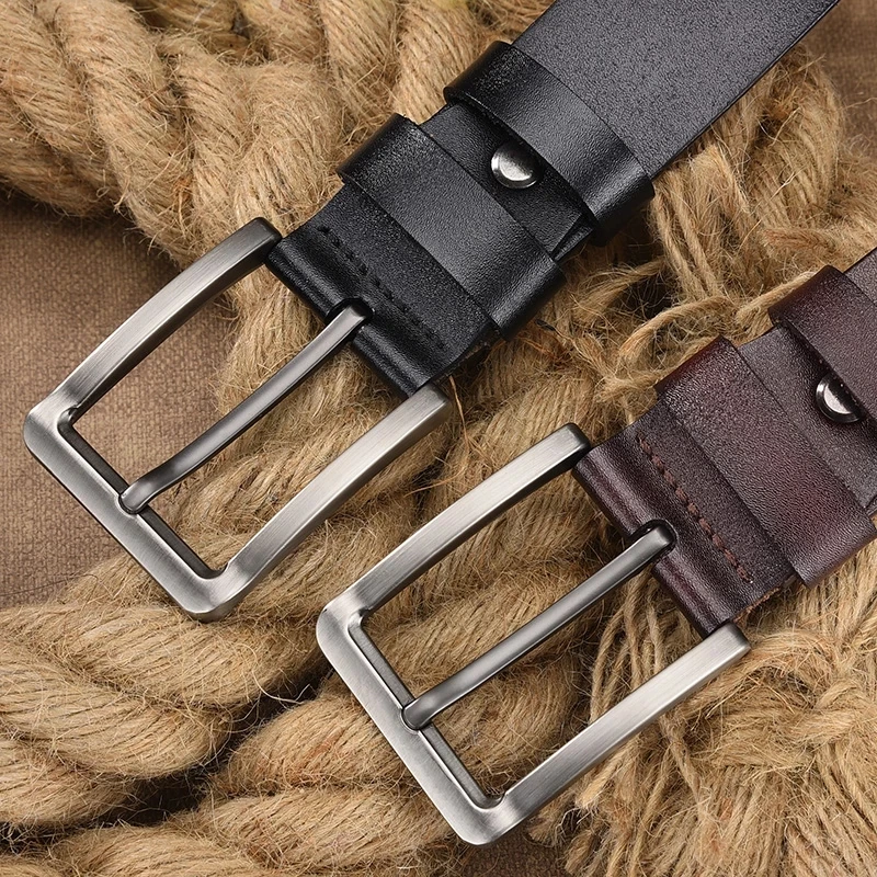 Men Belt Male High Quality 2025 new Leather Belt Men Male Genuine Leather Strap Pin Buckle Fancy Vintage Jeans Free Shipping